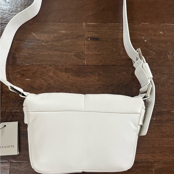 AllSaints Colette Leather Crossbody Bag – Pampus White, Brand New With Ta - Picture 8 of 16